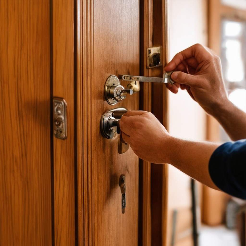 serrurier-charleroi-installer-une-serrure-de-qualite-dans-une-porte-en-bois